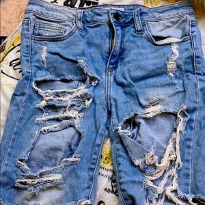 Ripped Jean shorts